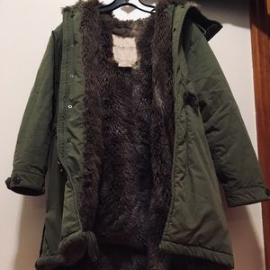 Authentic Ralph Lauren British UK Jacket Faux Fur